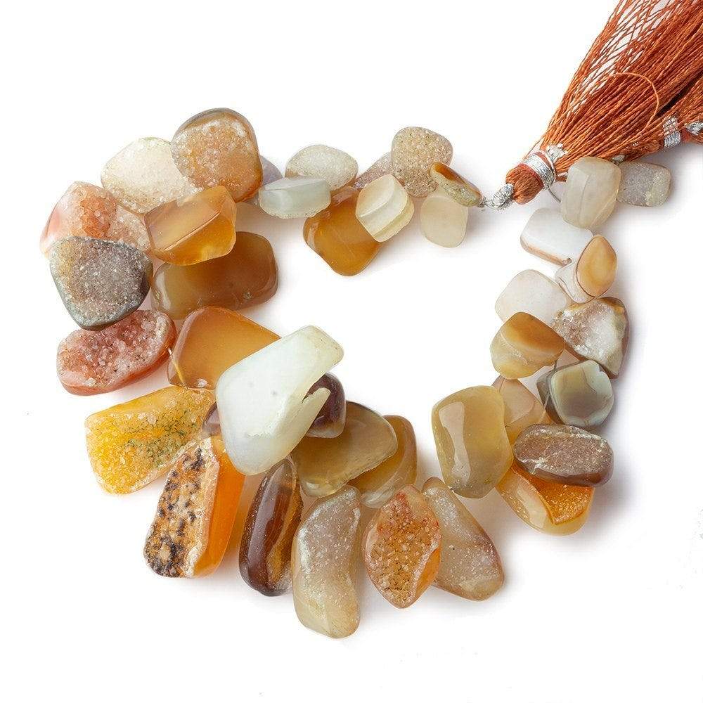 8x5-22x12mm Sedona Drusy Freeform Beads 8 inch 40 pieces (ONLINE ORDER ONLY)