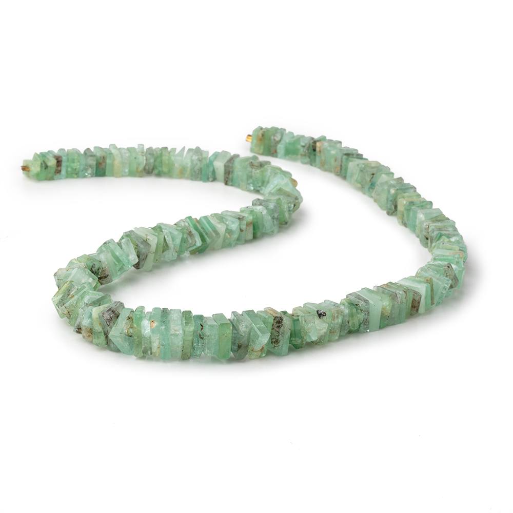 8x5-8x8mm Emerald Faceted Square & Rectangle Heishi 18 inch 175 Beads AA (ONLINE ORDER ONLY)