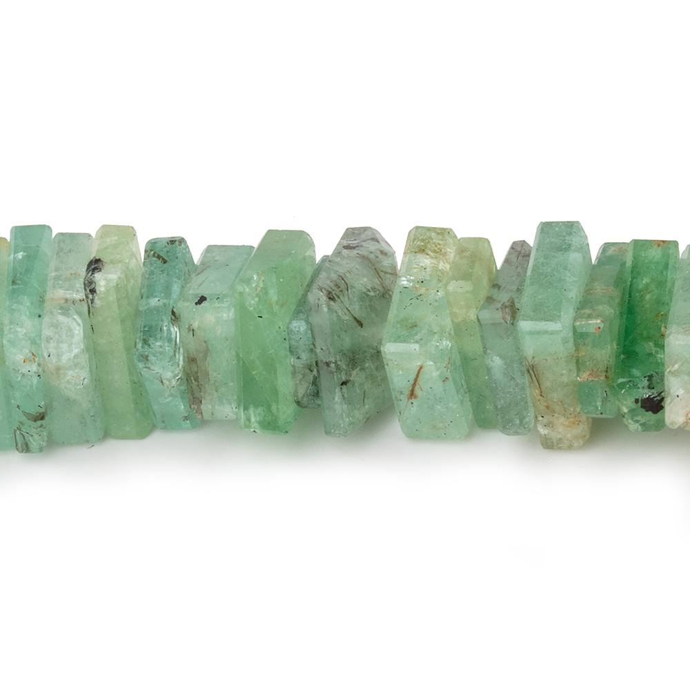 8x5-8x8mm Emerald Faceted Square & Rectangle Heishi 18 inch 175 Beads AA (ONLINE ORDER ONLY)