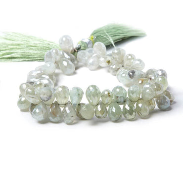 8x5-9x5mm Mystic Prehnite faceted tear drop beads 8 inch 75 pieces (ONLINE ORDER ONLY)