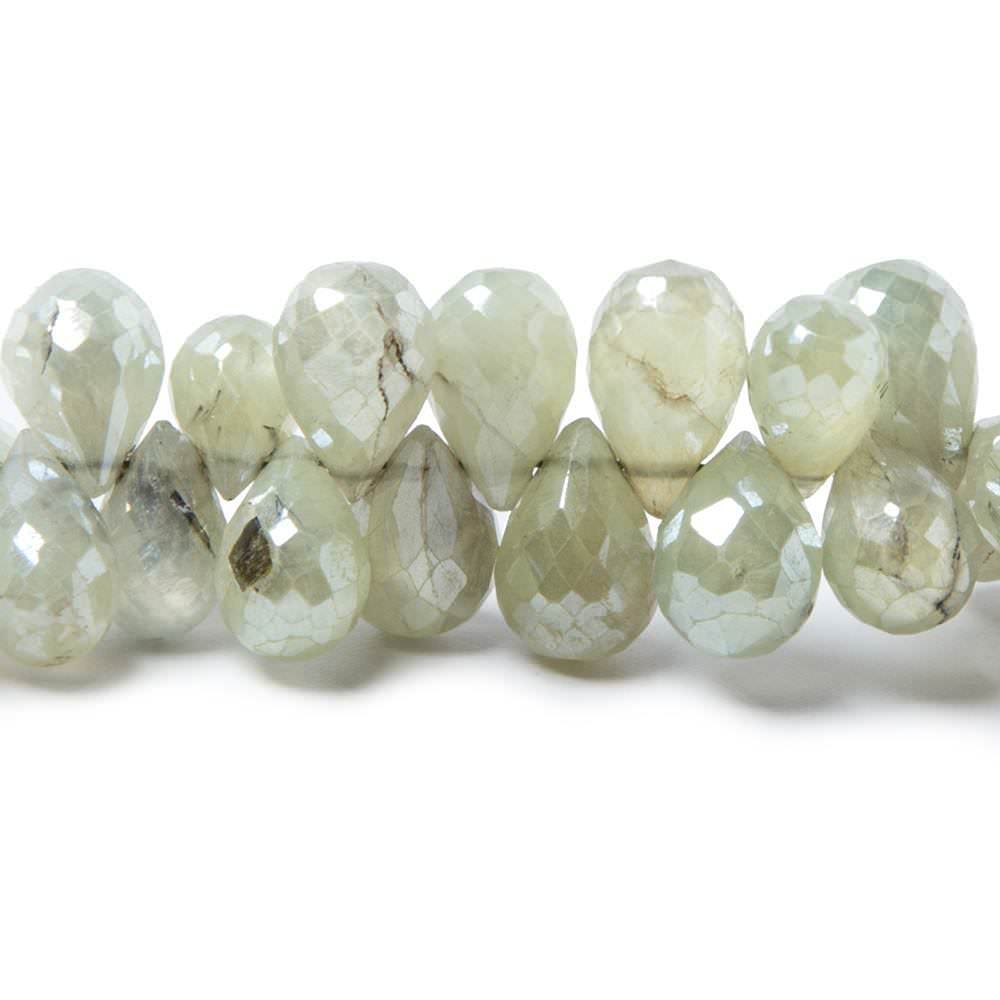 8x5-9x5mm Mystic Prehnite faceted tear drop beads 8 inch 75 pieces (ONLINE ORDER ONLY)