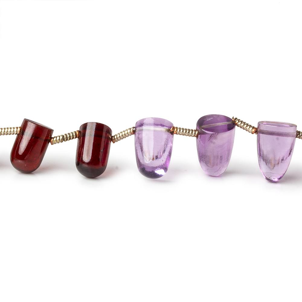 8x5-9x6mm Amethyst plain fancy shape beads 16 inch 45 pieces (ONLINE ORDER ONLY)