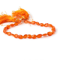 8x5-9x6mm Carnelian Faceted Oval Beads 8 inch 25 pieces (ONLINE ORDER ONLY)