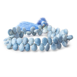 9x7mm Owyhee Natural Denim Blue Opal faceted pear beads 8 inch 54 pieces (ONLINE ORDER ONLY)