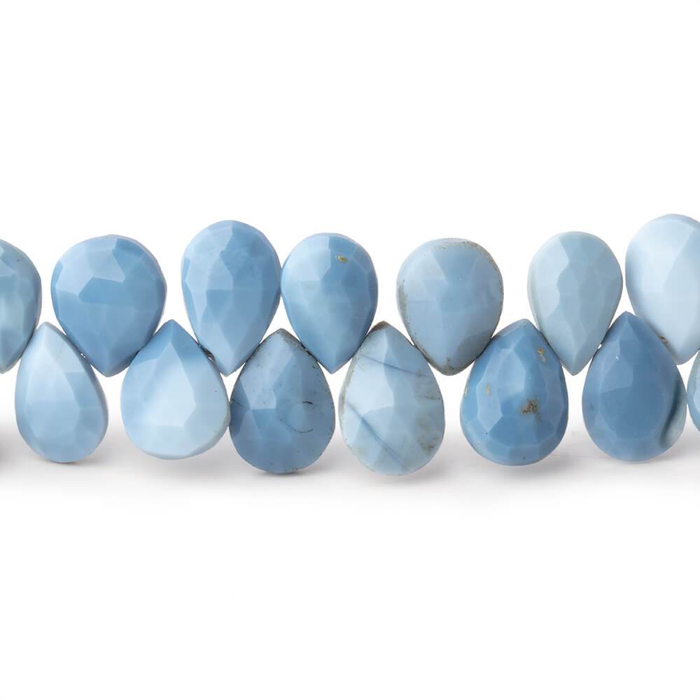 9x7mm Owyhee Natural Denim Blue Opal faceted pear beads 8 inch 54 pieces (ONLINE ORDER ONLY)
