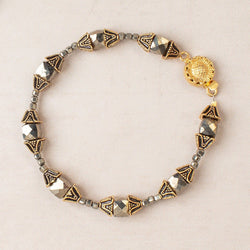 8x5mm Antiqued 22kt Plated Copper Pyramid Square Bead Cap 8 inch 40 pieces (ONLINE ORDER ONLY)