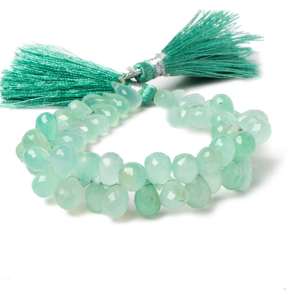 8x5mm Chrysoprase faceted tear drop beads 6.5 inch 55 pieces (ONLINE ORDER ONLY)