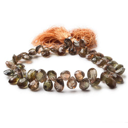 8x6-10x6mm Andalusite Beads Pear Briolette 8 inch 54 pieces (ONLINE ORDER ONLY)