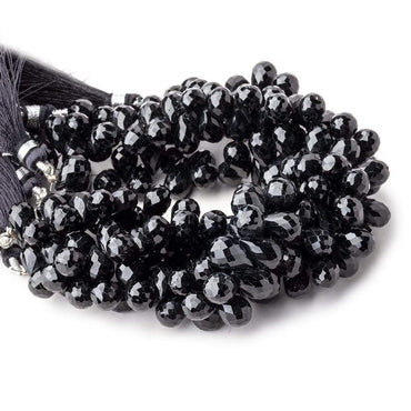 8x6-10x6mm Black Tourmaline Faceted Tear Drop Beads 6.5 inch 48 pieces (ONLINE ORDER ONLY)