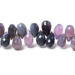 8x6-10x6mm Lilac Chalcedony Beads Tear Drop Briolette 7.5 inch 62 pcs (ONLINE ORDER ONLY)