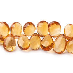 8x6-10x7mm Citrine Faceted Pear Beads 8 inch 57 pieces (ONLINE ORDER ONLY)
