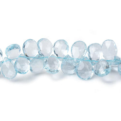 8x6-10x7mm Sky Blue Topaz Pear Briolette 8 inch 62 pieces (ONLINE ORDER ONLY)
