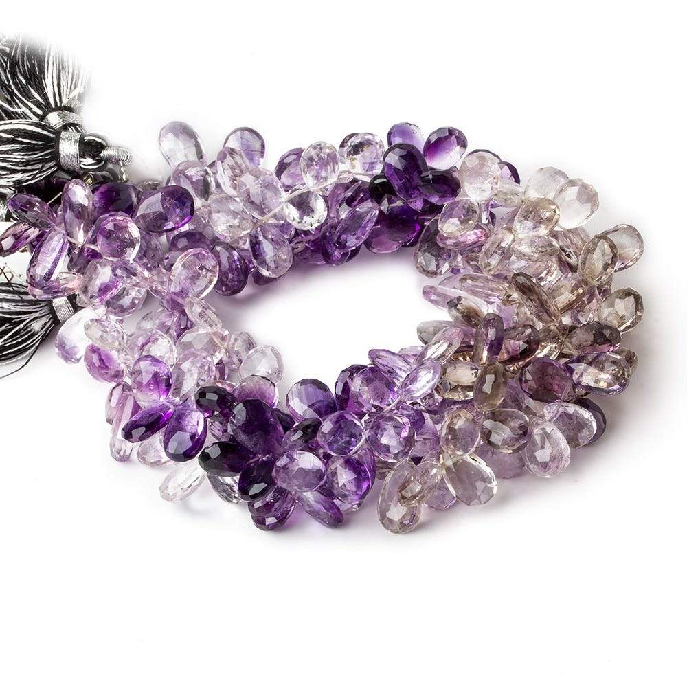 8x6-11x6mm Moss Amethyst Faceted Pear Beads 9 inch 63 pieces (ONLINE ORDER ONLY)