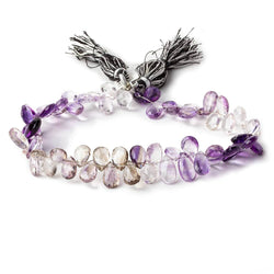 8x6-11x6mm Moss Amethyst Faceted Pear Beads 9 inch 63 pieces (ONLINE ORDER ONLY)