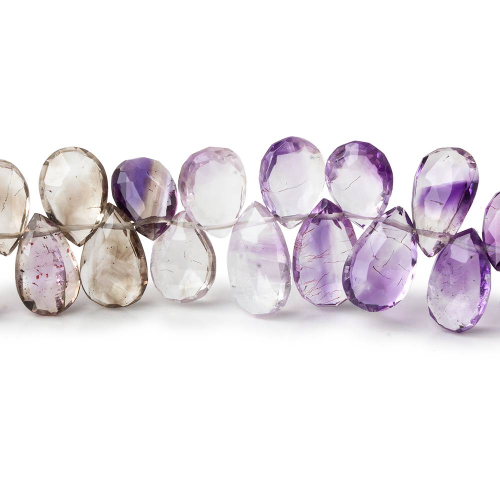8x6-11x6mm Moss Amethyst Faceted Pear Beads 9 inch 63 pieces (ONLINE ORDER ONLY)