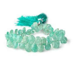 8x6-11x7mm Emerald Faceted Pear Beads 7.75 inch 56 pieces (ONLINE ORDER ONLY)