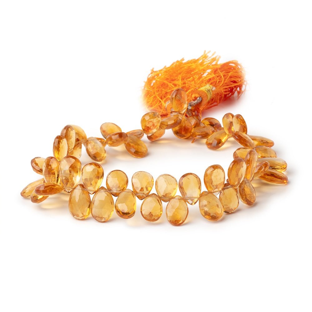 8x6-11x7mm Madeira Citrine Faceted Pear 8.5 inch 60 Beads (ONLINE ORDER ONLY)