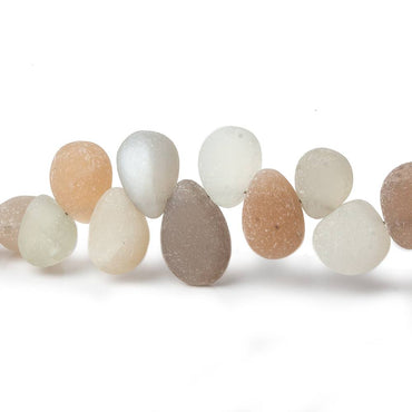 8x6-11x7mm Matte Multi Color Moonstone plain pears 8 inch beads A (ONLINE ORDER ONLY)