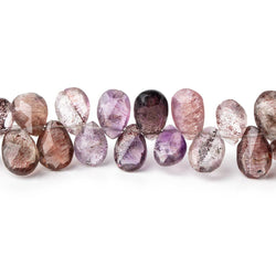 8x6-11x7mm Moss Amethyst Faceted Pear Beads 8 inch 57 pieces (ONLINE ORDER ONLY)