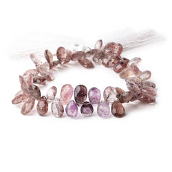 8x6-11x7mm Moss Amethyst Faceted Pear Beads 8 inch 57 pieces (ONLINE ORDER ONLY)