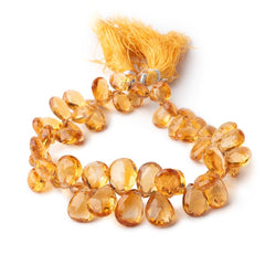 8x6-11x9mm Citrine Faceted Pear Beads 7 inch 53 pieces AAA (ONLINE ORDER ONLY)