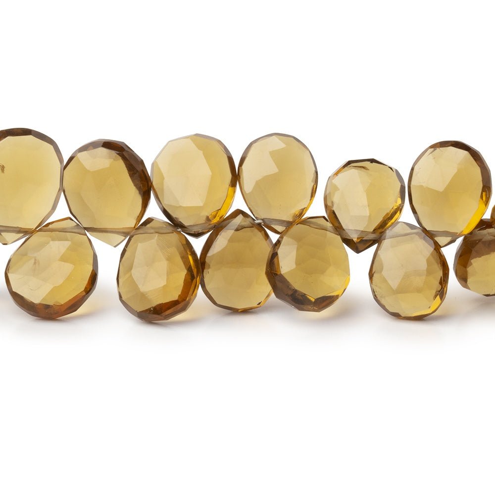 8x6-11x9mm Whiskey Quartz Faceted Pear 14.5 inch 106 Beads AA (ONLINE ORDER ONLY)