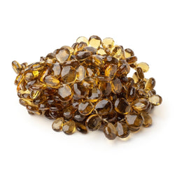8x6-11x9mm Whiskey Quartz Faceted Pear 14.5 inch 106 Beads AA (ONLINE ORDER ONLY)