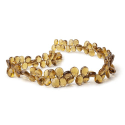 8x6-11x9mm Whiskey Quartz Faceted Pear 14.5 inch 106 Beads AA (ONLINE ORDER ONLY)