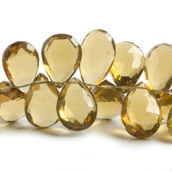 8x6-12x8mm Whiskey Quartz Pear Briolette 8 inch 66 pieces (ONLINE ORDER ONLY)