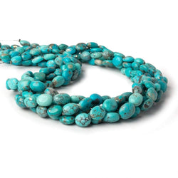 8x6-12x9mm Sleeping Beauty Turquoise with Pyrite plain nugget beads 18.5 inch 45 pcs (ONLINE ORDER ONLY)