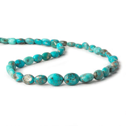 8x6-12x9mm Sleeping Beauty Turquoise with Pyrite plain nugget beads 18.5 inch 45 pcs (ONLINE ORDER ONLY)