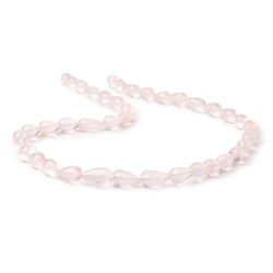 8x6-13x6.5mm Rose Quartz Faceted Tear Drop Beads 15.5 inch 38 pieces (ONLINE ORDER ONLY)