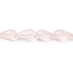 8x6-13x6.5mm Rose Quartz Faceted Tear Drop Beads 15.5 inch 38 pieces (ONLINE ORDER ONLY)