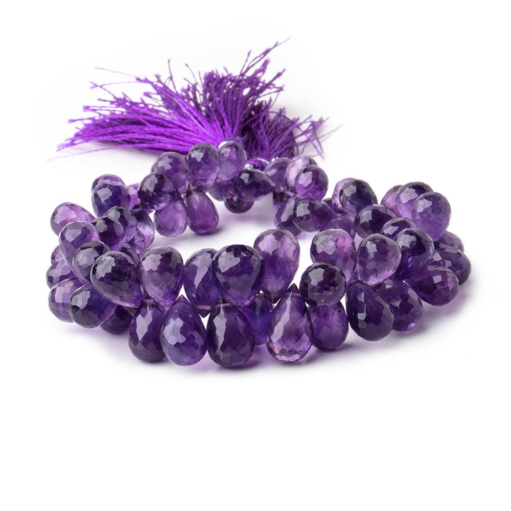 8x6-13x9mm Amethyst Faceted Tear Drop Beads 8 inch 72 pieces (ONLINE ORDER ONLY)