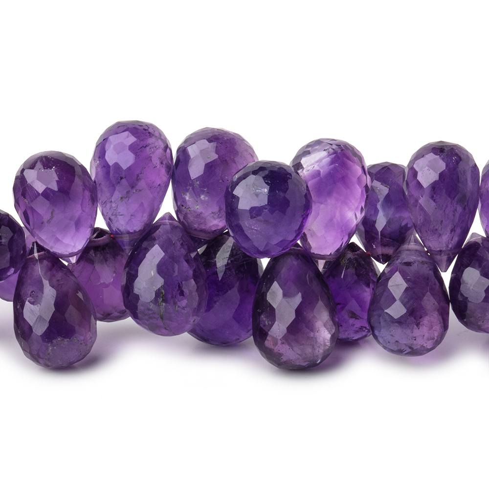 8x6-13x9mm Amethyst Faceted Tear Drop Beads 8 inch 72 pieces (ONLINE ORDER ONLY)