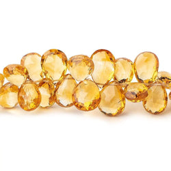 8x6-13x9mm Citrine Faceted Pear Beads 7.5 inch 51 pieces (ONLINE ORDER ONLY)