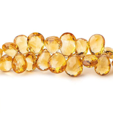 8x6-13x9mm Citrine Faceted Pear Beads 7.5 inch 51 pieces (ONLINE ORDER ONLY)
