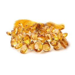 8x6-13x9mm Citrine Faceted Pear Beads 7.5 inch 51 pieces (ONLINE ORDER ONLY)