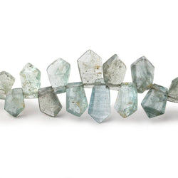 8x6-14x7mm Moss Aquamarine Faceted Fancy Shape Beads 8 inch 42 pcs (ONLINE ORDER ONLY)