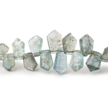 8x6-14x7mm Moss Aquamarine Faceted Fancy Shape Beads 8 inch 42 pcs (ONLINE ORDER ONLY)