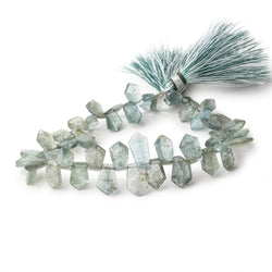 8x6-14x7mm Moss Aquamarine Faceted Fancy Shape Beads 8 inch 42 pcs (ONLINE ORDER ONLY)