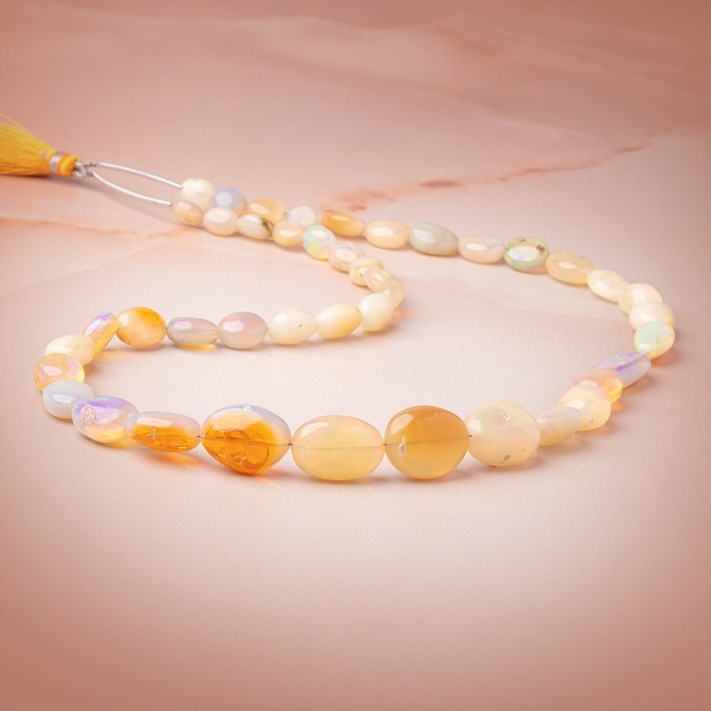 8x6-16x13mm Golden Ethiopian Opal Plain Nugget Beads 18 inch 43 pieces AA (ONLINE ORDER ONLY)