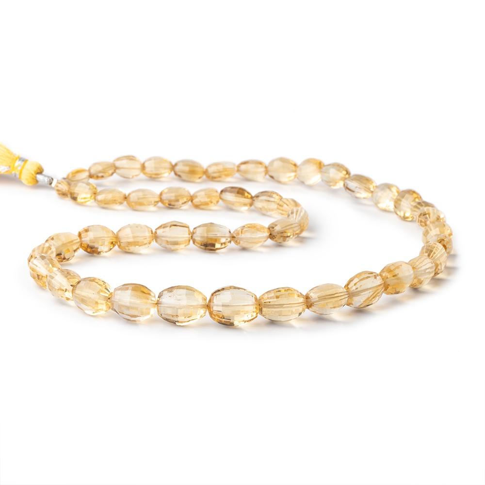 8x6-16x9mm Citrine Checkerboard Faceted Oval Beads 18 inch 46 beads (ONLINE ORDER ONLY)