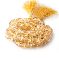 8x6-16x9mm Citrine Checkerboard Faceted Oval Beads 18 inch 46 beads (ONLINE ORDER ONLY)