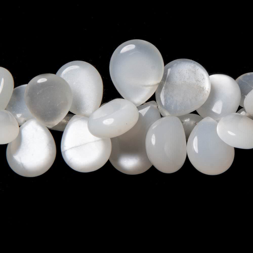 10x12-10x14mm Ceylon White Moonstone plain pear beads 18 inch 110 pieces (ONLINE ORDER ONLY)