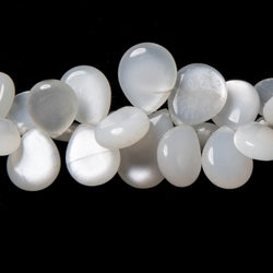 10x12-10x14mm Ceylon White Moonstone plain pear beads 18 inch 110 pieces (ONLINE ORDER ONLY)