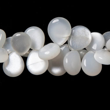 10x12-10x14mm Ceylon White Moonstone plain pear beads 18 inch 110 pieces (ONLINE ORDER ONLY)
