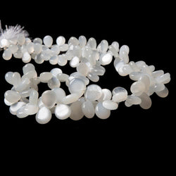 10x12-10x14mm Ceylon White Moonstone plain pear beads 18 inch 110 pieces (ONLINE ORDER ONLY)