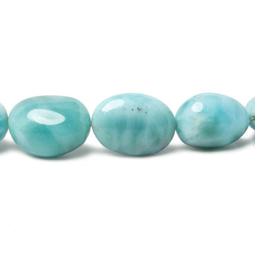 8x6-17x12mm Larimar plain nugget beads 19 inch 41 pieces AAA Grade (ONLINE ORDER ONLY)