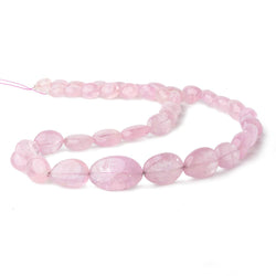 8x6-18x13mm Morganite plain nugget beads 18 inch 39 pieces A (ONLINE ORDER ONLY)